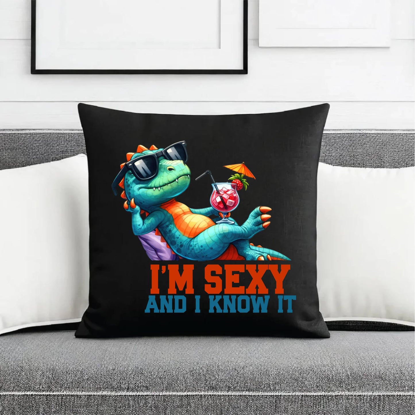 Poduszka dekoracyjna - prezent dla chłopaka - I'm sexy - śmieszny nadruk DCH28 - StoryCups.pl