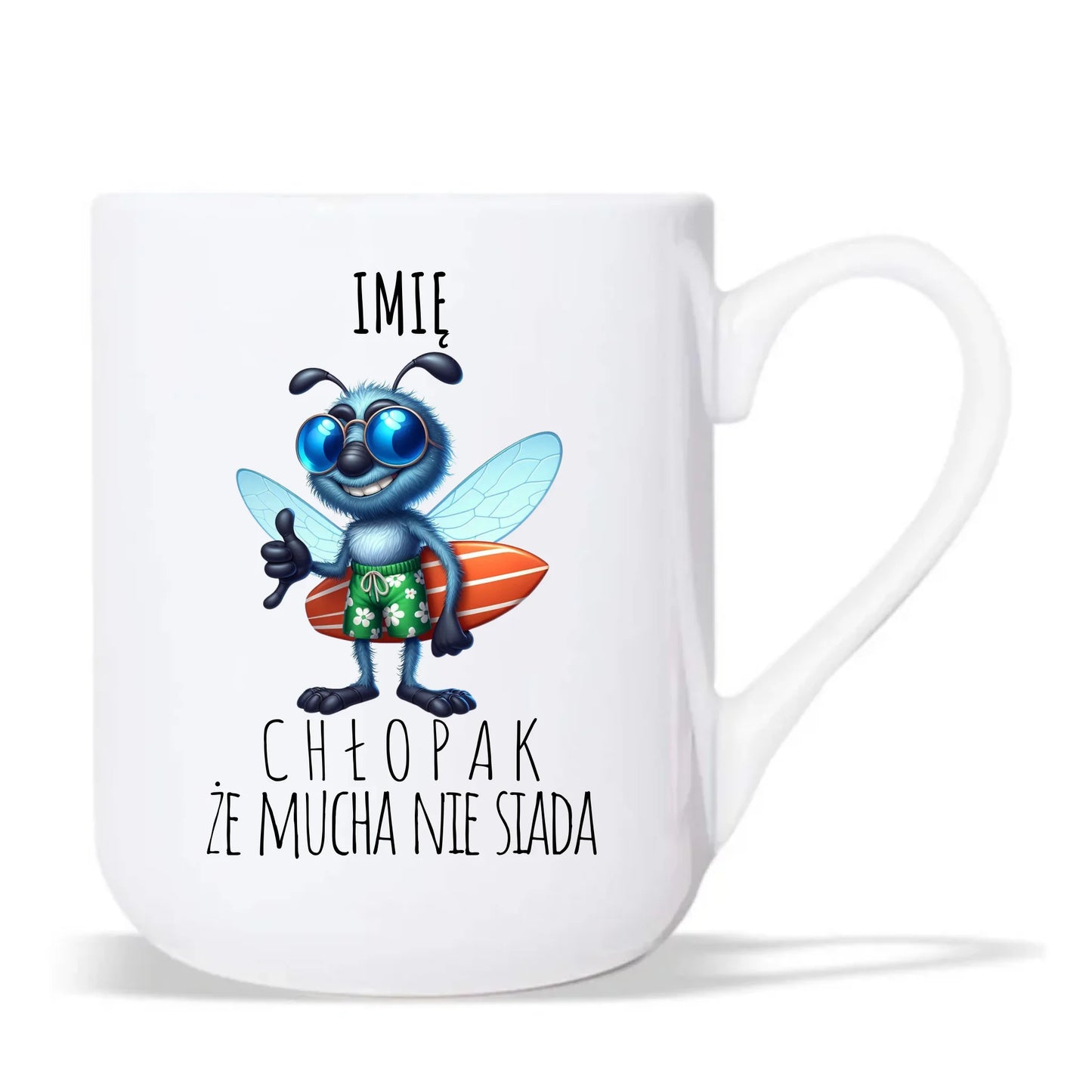 Kubek elegant - prezent dla chłopaka - Chłopak, że mucha nie siada essa - personalizowany DCH29 - StoryCups.pl
