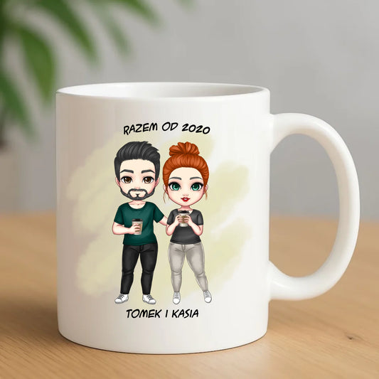 Kubek - prezent dla par zakochanych - personalizowany W01 - StoryCups.pl