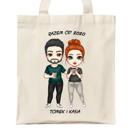 Torba - prezent dla par zakochanych - personalizowana W01 - StoryCups.pl