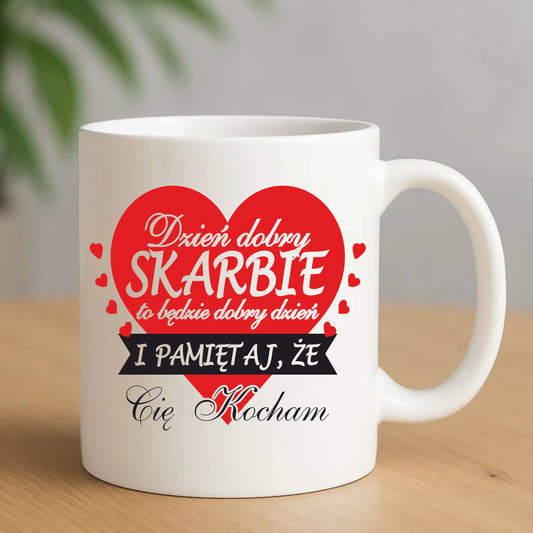 Kubek - prezent dla par - Dzień dobry Skarbie W02 - StoryCups.pl