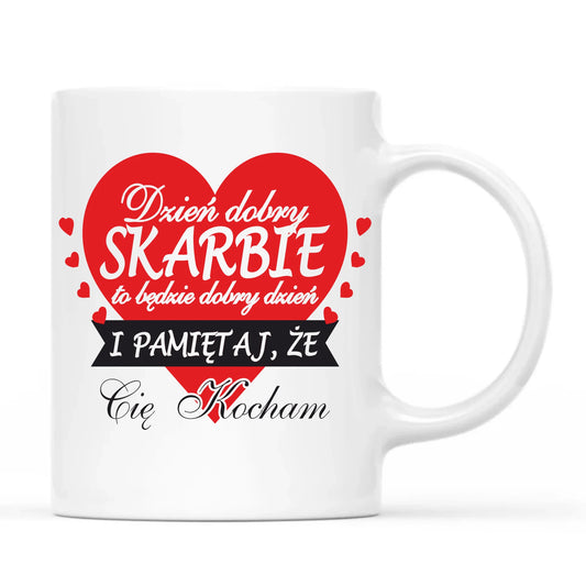 Kubek - prezent dla par - Dzień dobry Skarbie W02 - StoryCups.pl