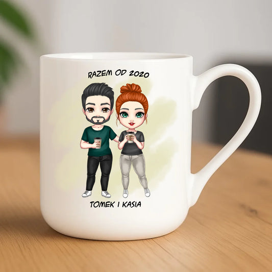 Kubek elegant - prezent dla par zakochanych - personalizowany W01 - StoryCups.pl