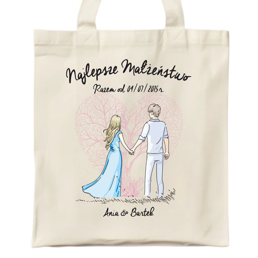 Torba - prezent dla żony i męża Rocznica Ślubu - personalizowana W03 - StoryCups.pl