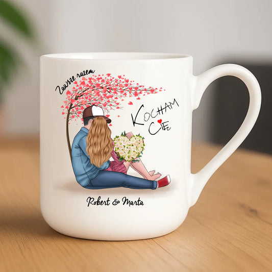 Kubek elegant - prezent dla par - Zawsze razem - personalizowany W04 - StoryCups.pl