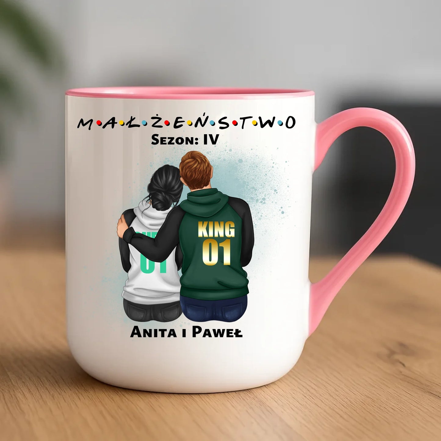 Kubek elegant - personalizowany prezent dla żony i męża na rocznicę ślubu – Małżeństwo W05 - StoryCups.pl