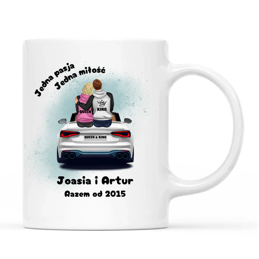 Kubek dla par - personalizowany prezent dla chłopaka i dziewczyny - Jedna miłość W06 - StoryCups.pl