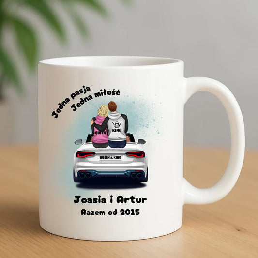 Kubek dla par - personalizowany prezent dla chłopaka i dziewczyny - Jedna miłość W06 - StoryCups.pl