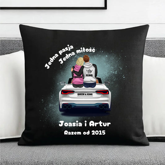 Poduszka dekoracyjna dla par - personalizowany prezent dla chłopaka i dziewczyny - Jedna miłość W06 - StoryCups.pl