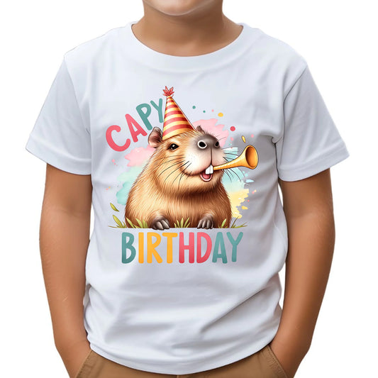 Koszulka dziecięca urodzinowa - prezent na urodziny - Kapibara U21 - StoryCups.pl