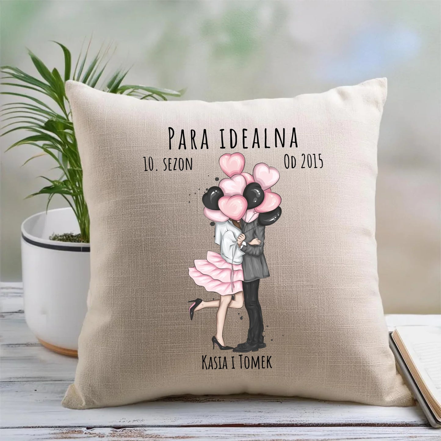 Poduszka dla par - prezent na rocznicę - Para idealna - personalizowana W11 - StoryCups.pl