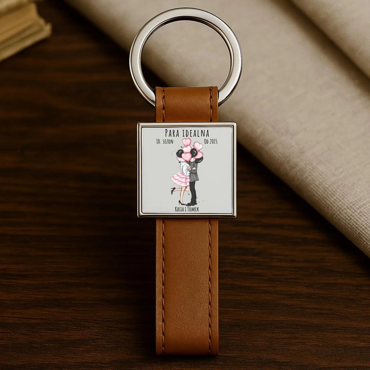 Brelok dla par - prezent na rocznicę - Para idealna - personalizowany W11 - StoryCups.pl