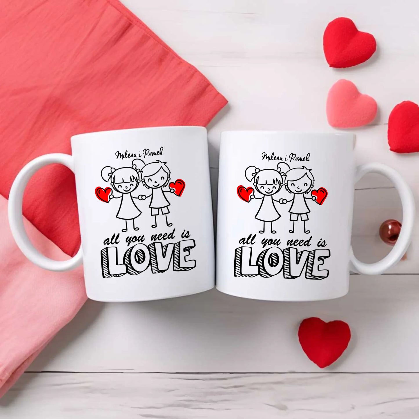 Kubek dla par - prezent dla chłopaka i dziewczyny - Love - personalizowany W13 - StoryCups.pl