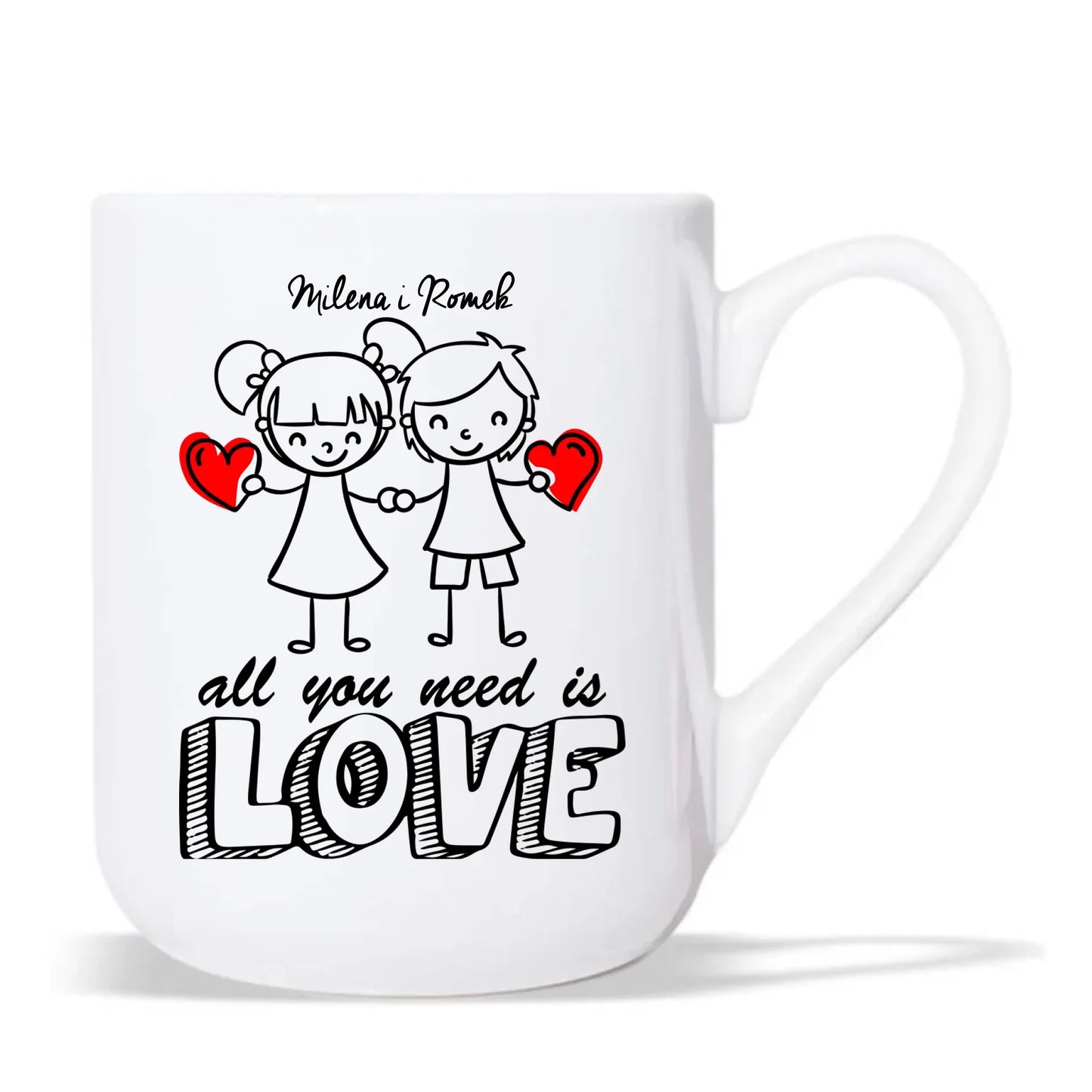 Kubek elegant dla par - prezent dla chłopaka i dziewczyny - Love - personalizowany W13 - StoryCups.pl