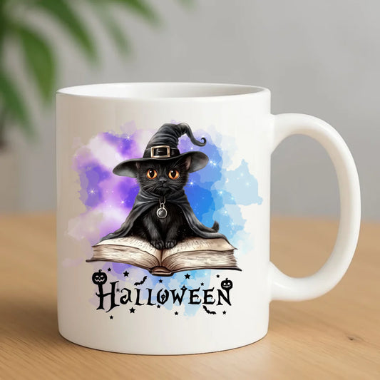 Kubek na Halloween - Kot Czarodziej HL06 - StoryCups.pl
