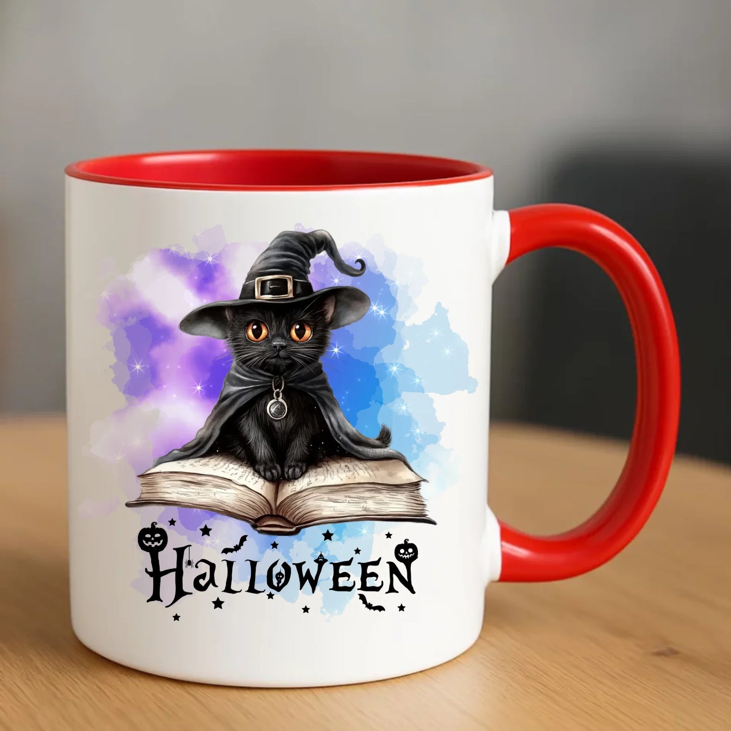 Kubek na Halloween - Kot Czarodziej HL06 - StoryCups.pl