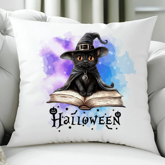 Poduszka na Halloween - Kot Czarodziej HL06 - StoryCups.pl