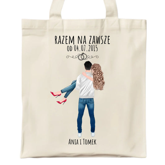 Torba dla par - personalizowany prezent na rocznicę - Razem na zawsze W14 - StoryCups.pl