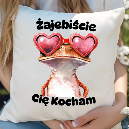 Poduszka z żabą - Żajebiście Cię Kocham W17 - StoryCups.pl