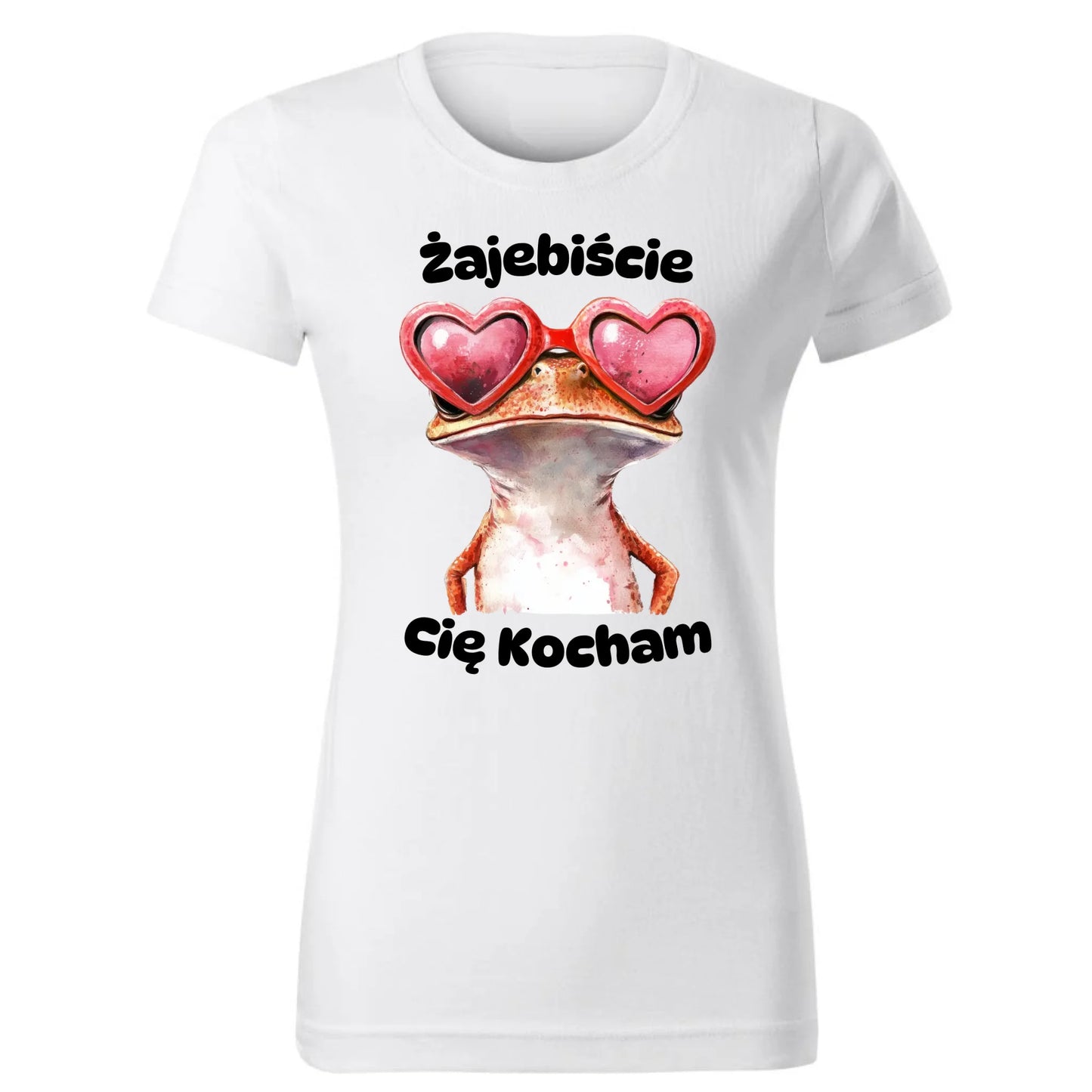 Koszulka damska z żabą - Żajebiście Cię Kocham Żaba W17 - StoryCups.pl