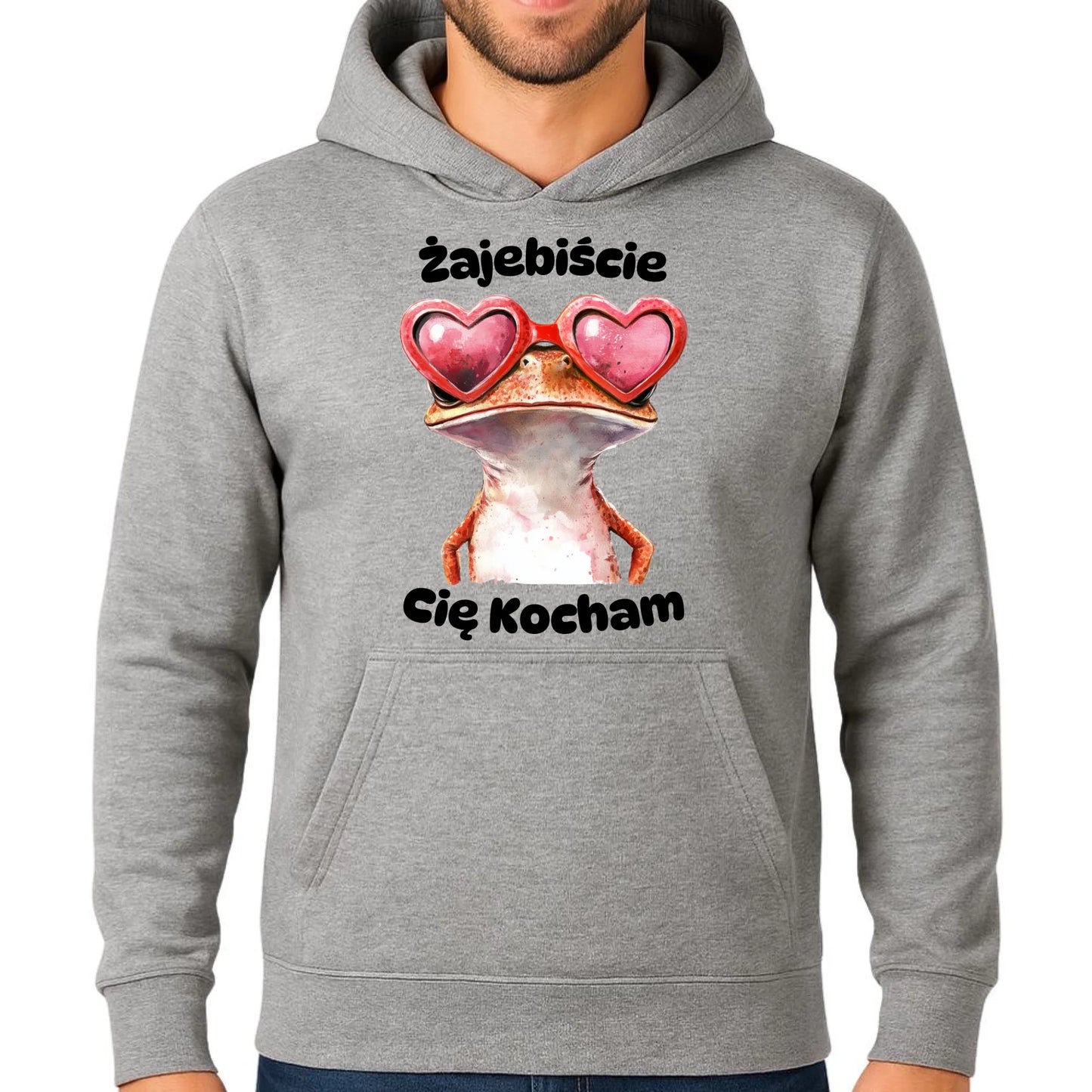 Bluza męska z kapturem - Żajebiście Cię Kocham W17 - StoryCups.pl