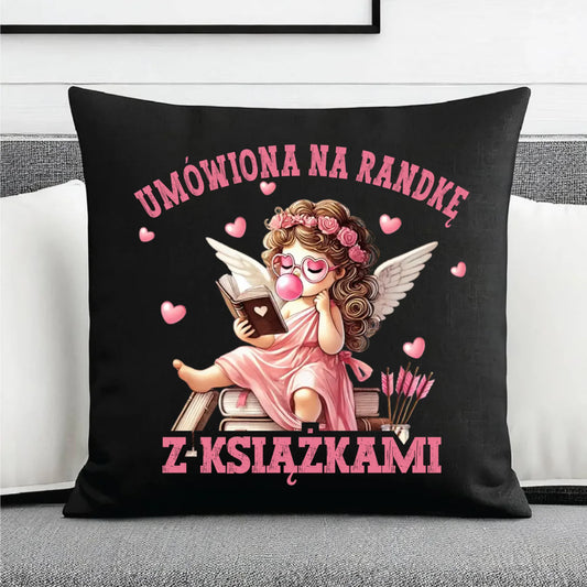 Poduszka dekoracyjna dla czytelniczki – Umówiona na randkę W19 - StoryCups.pl