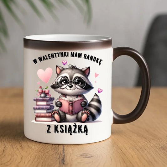 Kubek magiczny na Walentynki dla mola książkowego – Mam randkę z książką W20 - StoryCups.pl