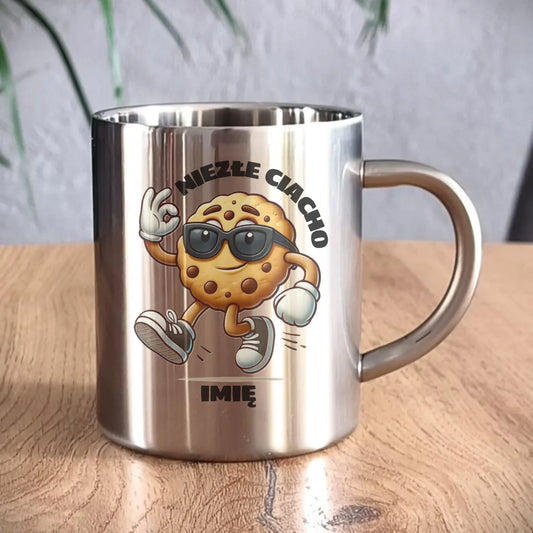 Kubek metalowy - Niezłe ciacho - personalizowany DCH31 - StoryCups.pl