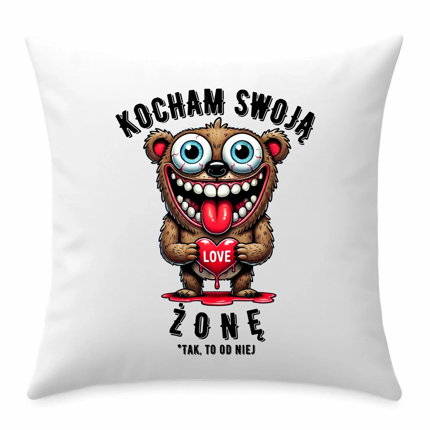Poduszka - prezent dla męża - Kocham swoją żonę W23 - StoryCups.pl