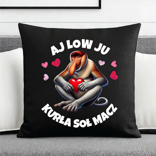 Poduszka dekoracyjna - Janusz nosacz - Aj low ju kurła W26 - StoryCups.pl
