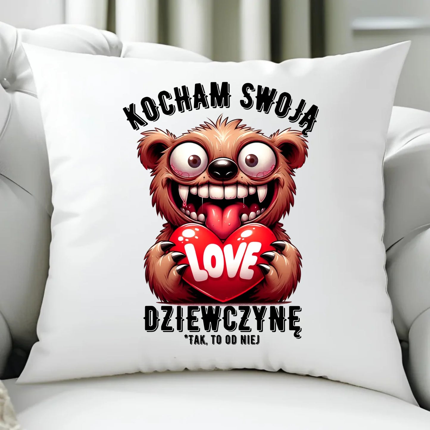 Poduszka - prezent dla chłopaka - Kocham swoją dziewczynę W30 - StoryCups.pl