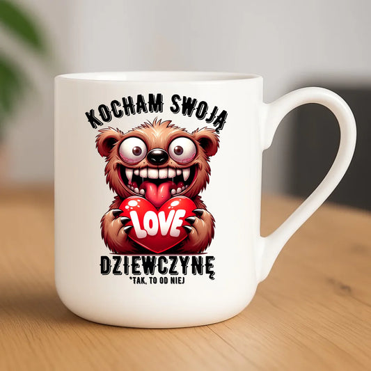 Kubek elegant - prezent dla chłopaka - Kocham swoją dziewczynę W30 - StoryCups.pl