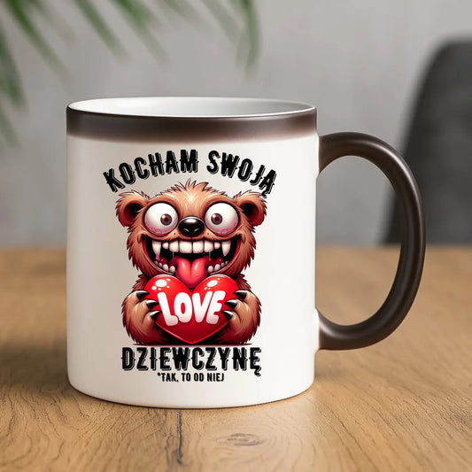 Kubek magiczny - prezent dla chłopaka - Kocham swoją dziewczynę W30 - StoryCups.pl