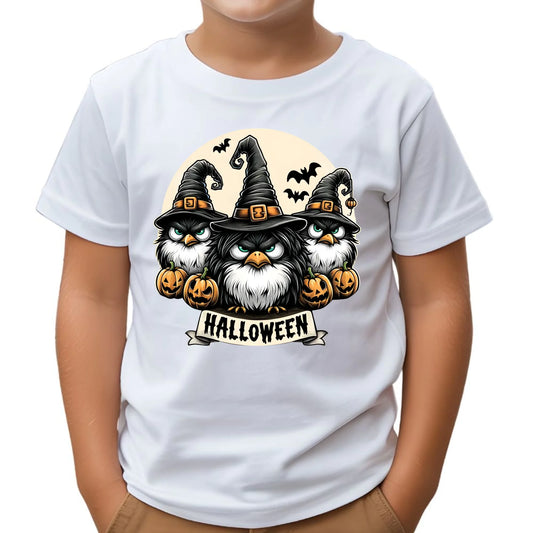 Koszulka dziecięca na Halloween - Upiorne sowy wiedźmy HL15 - StoryCups.pl