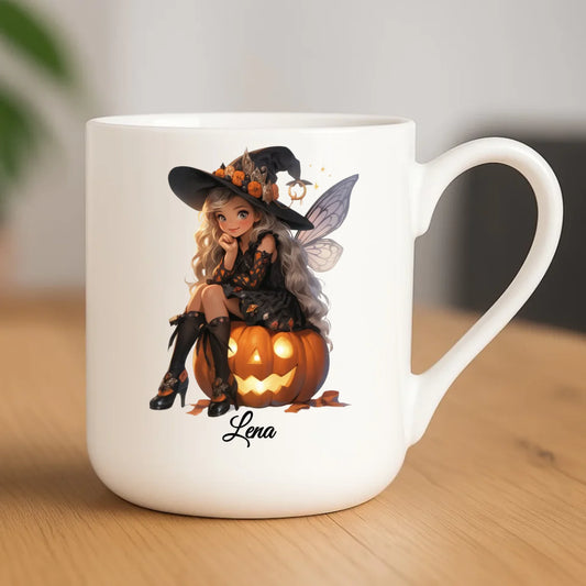 Kubek elegant na Halloween - Wróżka - wybierz postać - personalizowany HL02 - StoryCups.pl