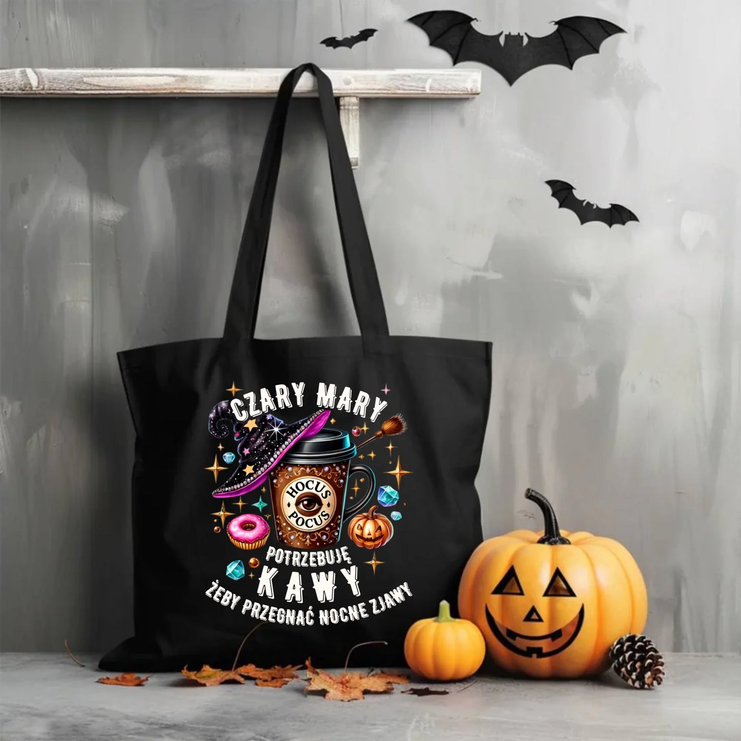 Torba na Halloween - Potrzebuję kawy HL03 - StoryCups.pl
