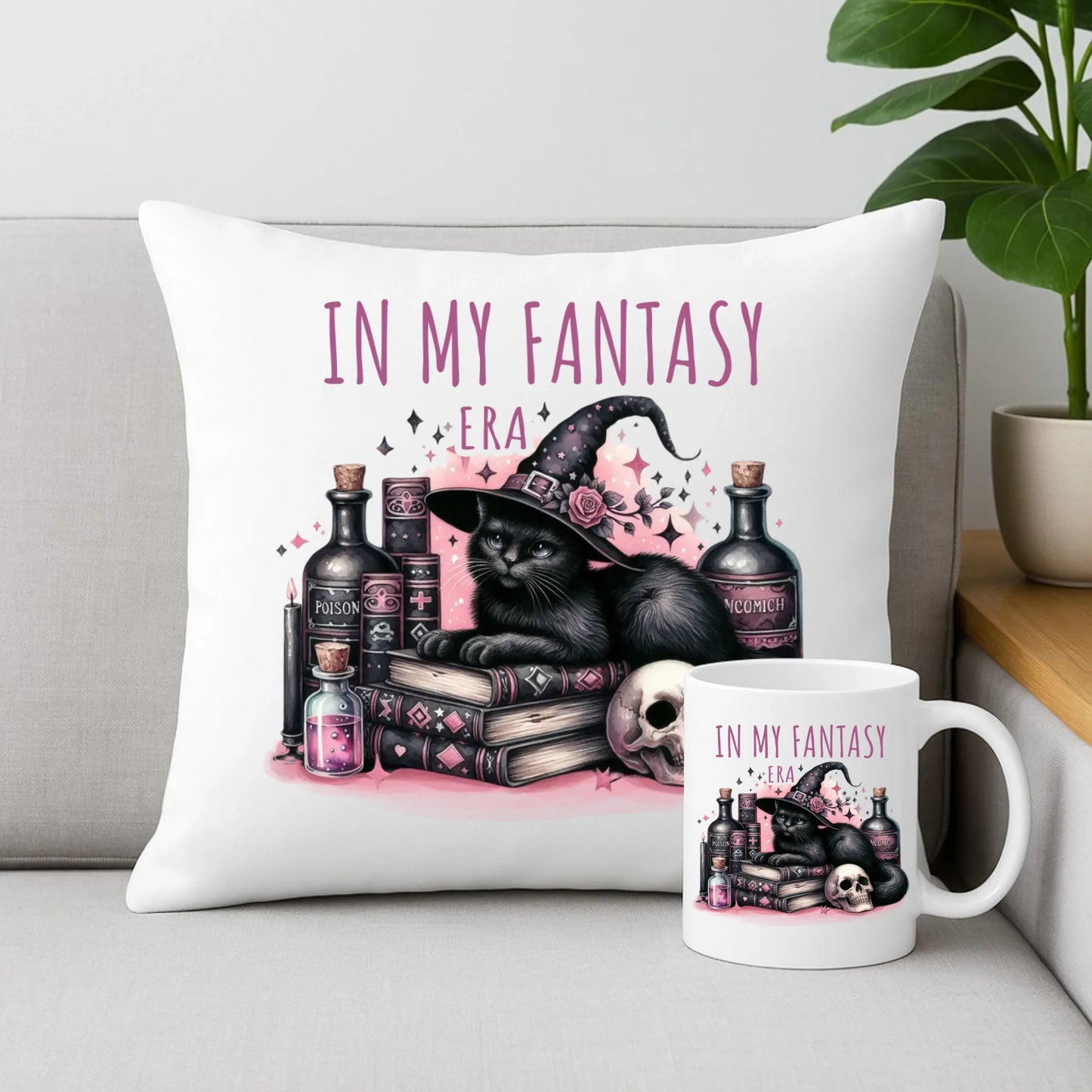 Zestaw poduszka i kubek na Halloween - In my fantasy era HL04