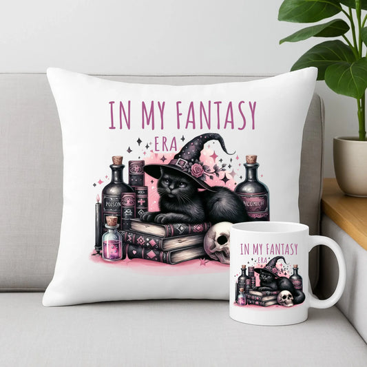 Zestaw poduszka i kubek na Halloween - In my fantasy era HL04 - StoryCups.pl