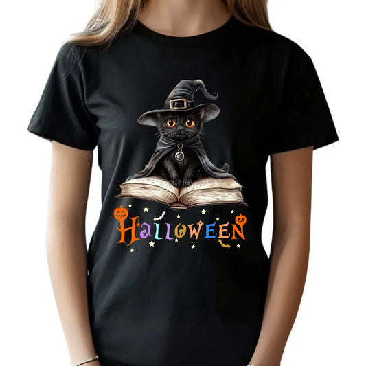 Koszulka dziecięca na Halloween - Kot Czarodziej HL06 - StoryCups.pl