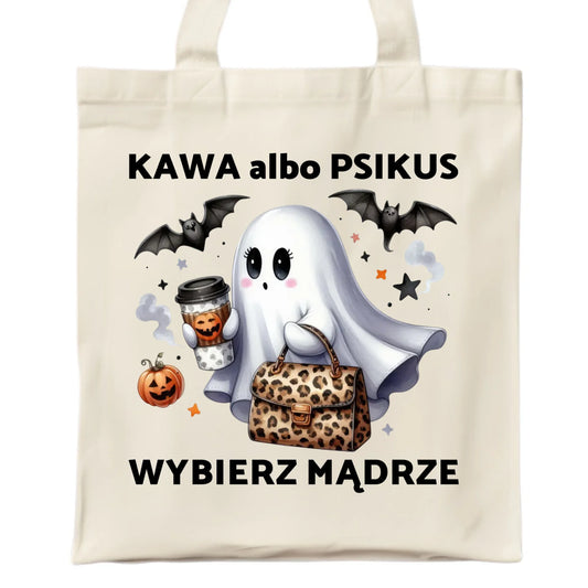 Torba halloweenowa - Duch - Kawa albo psikus HL07 - StoryCups.pl