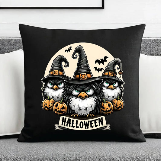 Poduszka dekoracyjna na Halloween - Upiorne sowy wiedźmy HL15 - StoryCups.pl