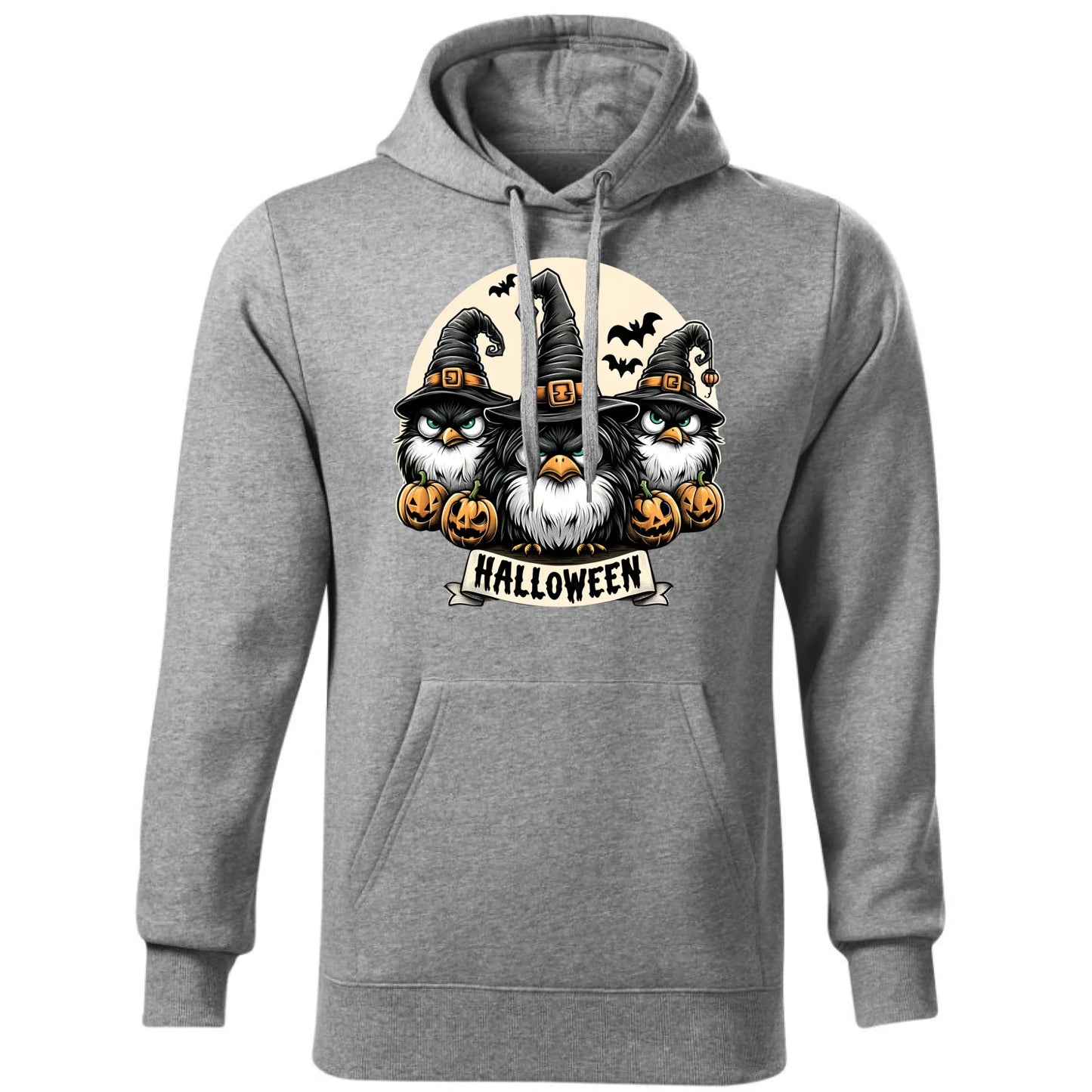 Bluza męska z kapturem na Halloween - Upiorne sowy wiedźmy HL15 - StoryCups.pl