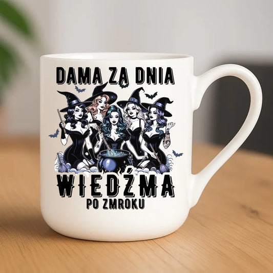 Kubek elegant - Dama za dnia wiedźma po zmroku HL16 - StoryCups.pl