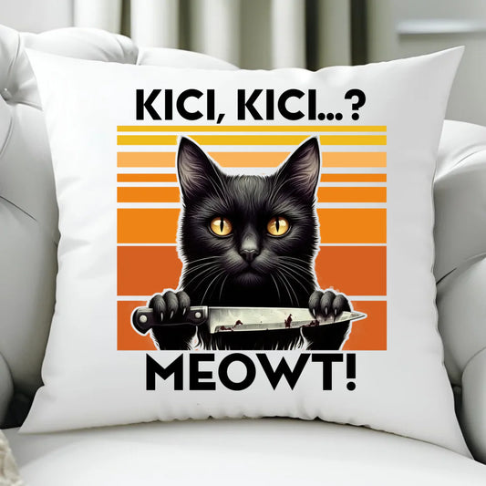 Poduszka - Kot z nożem - Kici, kici... MEOWT! HL17 - StoryCups.pl