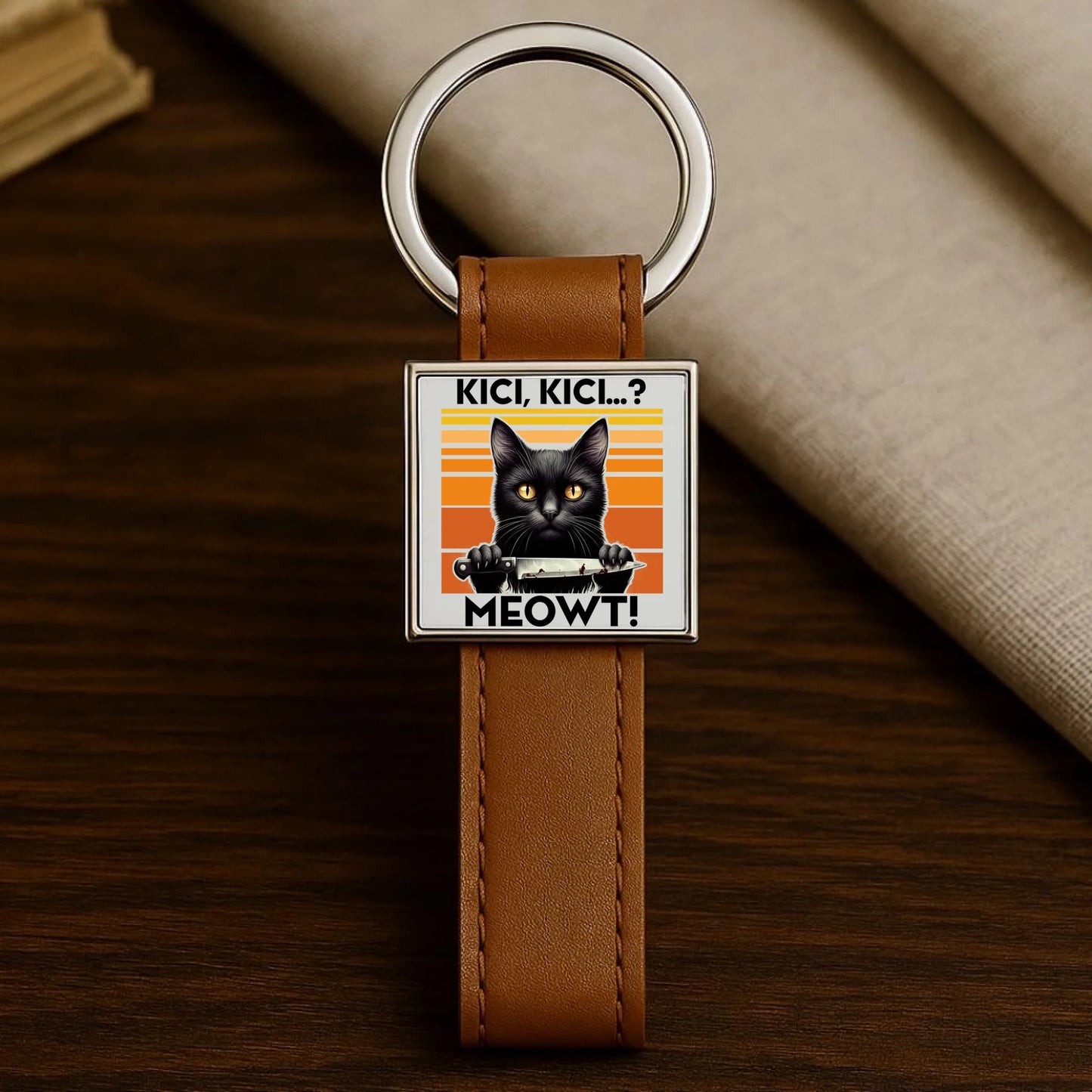 Brelok - Kot z nożem - Kici, kici... MEOWT! HL17 - StoryCups.pl