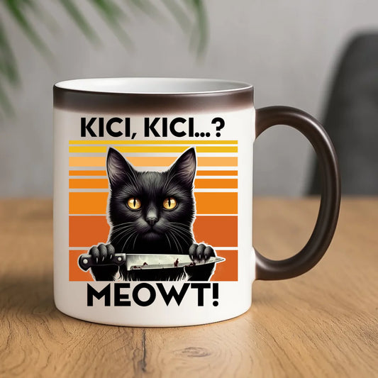 Kubek magiczny - Kot z nożem - Kici, kici... MEOWT! HL17 - StoryCups.pl