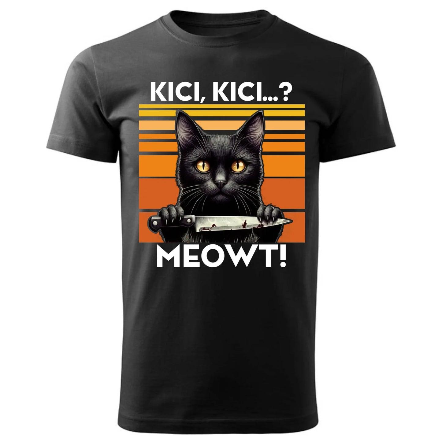 Koszulka męska - Kot z nożem - Kici, kici... MEOWT! HL17 - StoryCups.pl