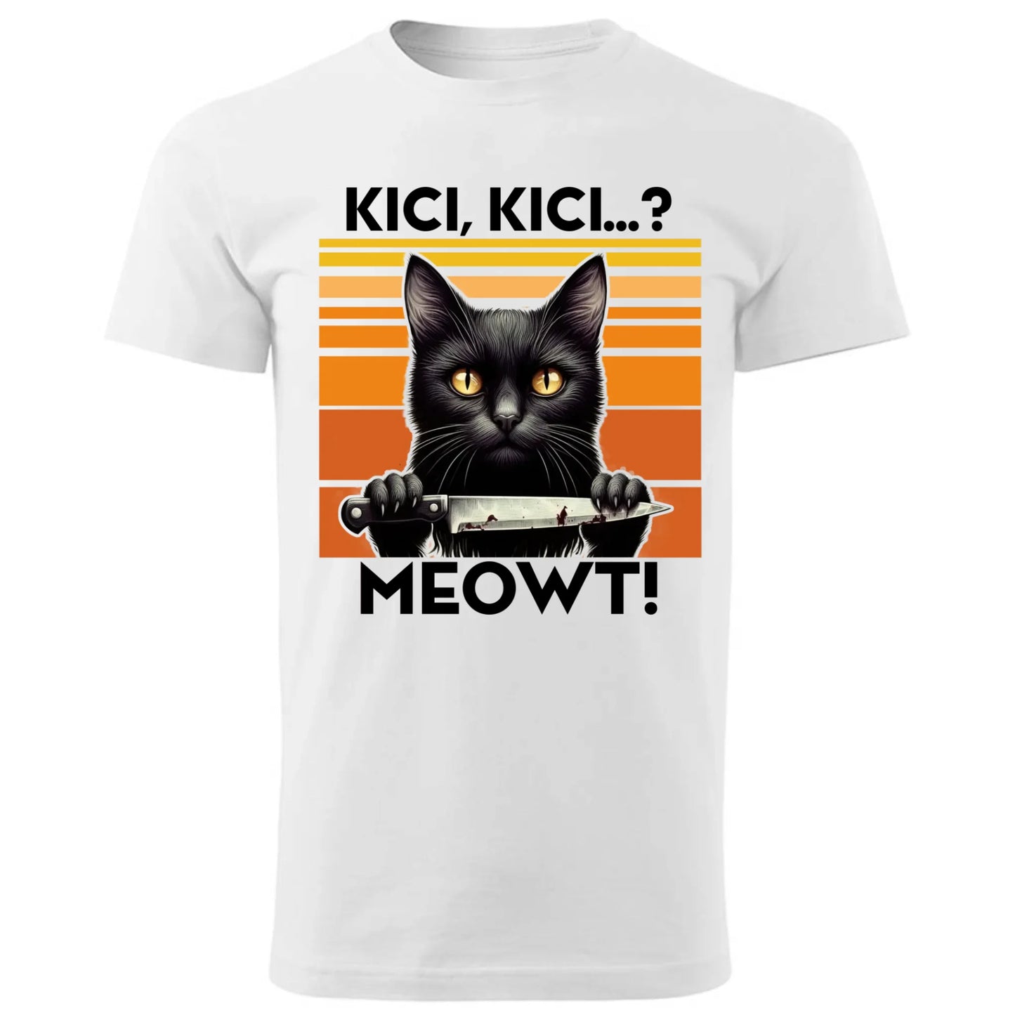 Koszulka męska - Kot z nożem - Kici, kici... MEOWT! HL17 - StoryCups.pl