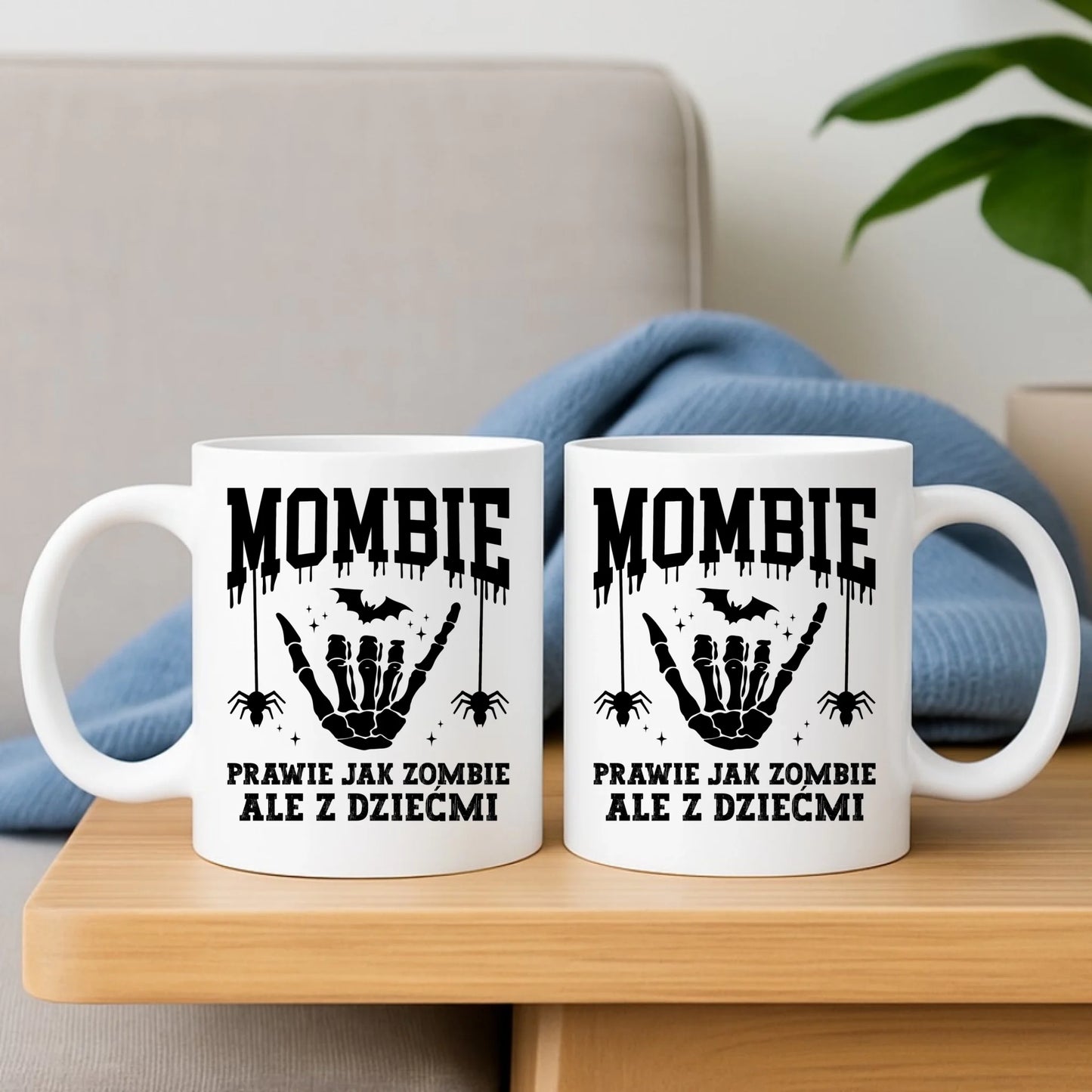 Zestaw poduszka i kubek dla mamy - Mombie - zombie z dziećmi HL18 - StoryCups.pl
