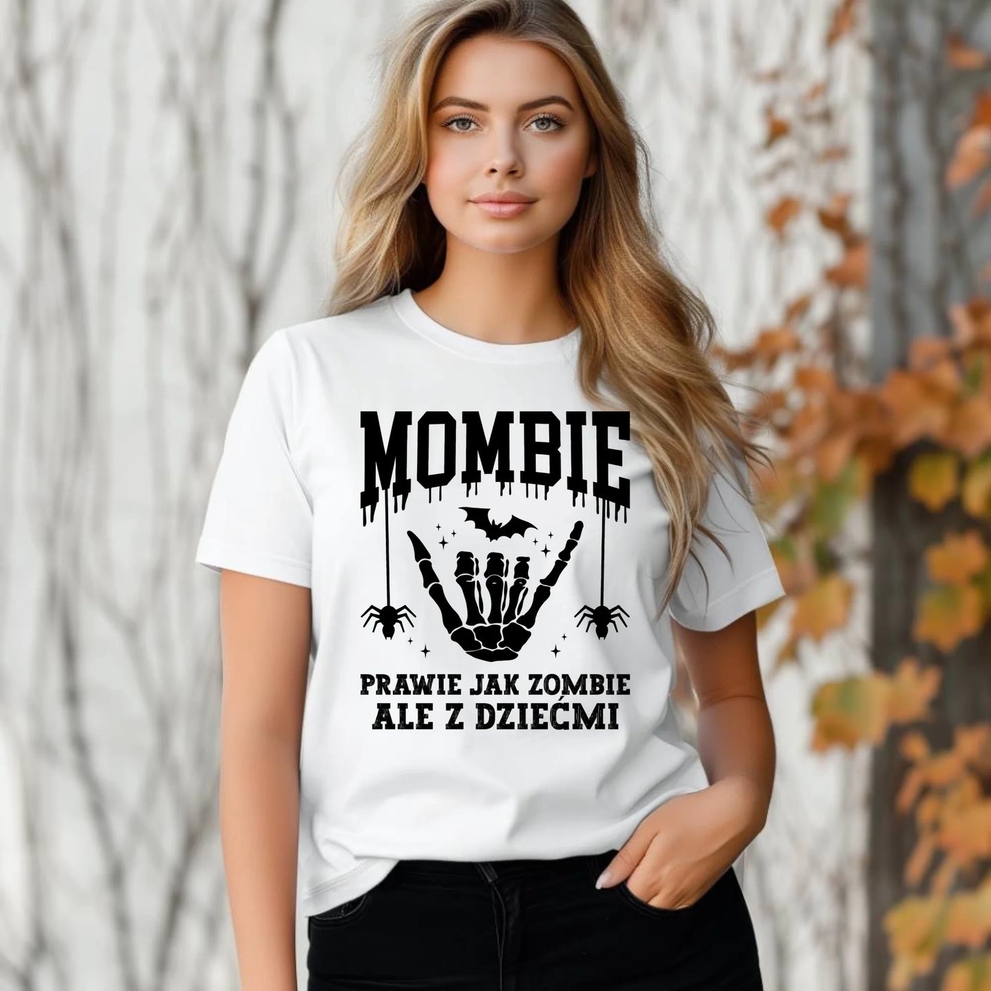 Koszulka damska dla mamy - Mombie - zombie z dziećmi HL18 - StoryCups.pl